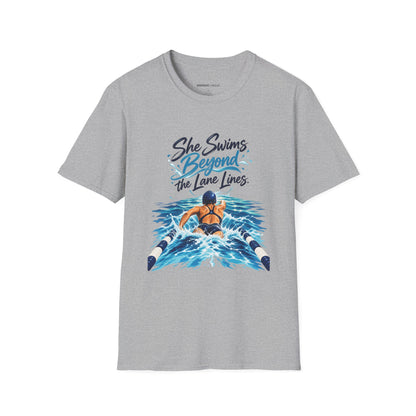 She Swims Beyond the Lane Lines T-Shirt