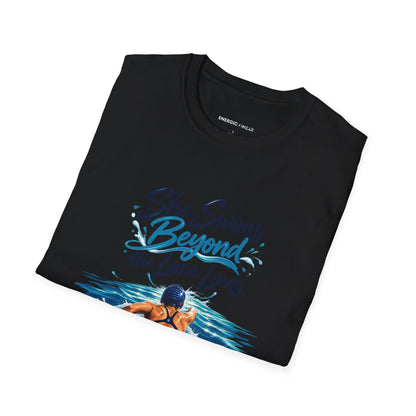 She Swims Beyond the Lane Lines T-Shirt
