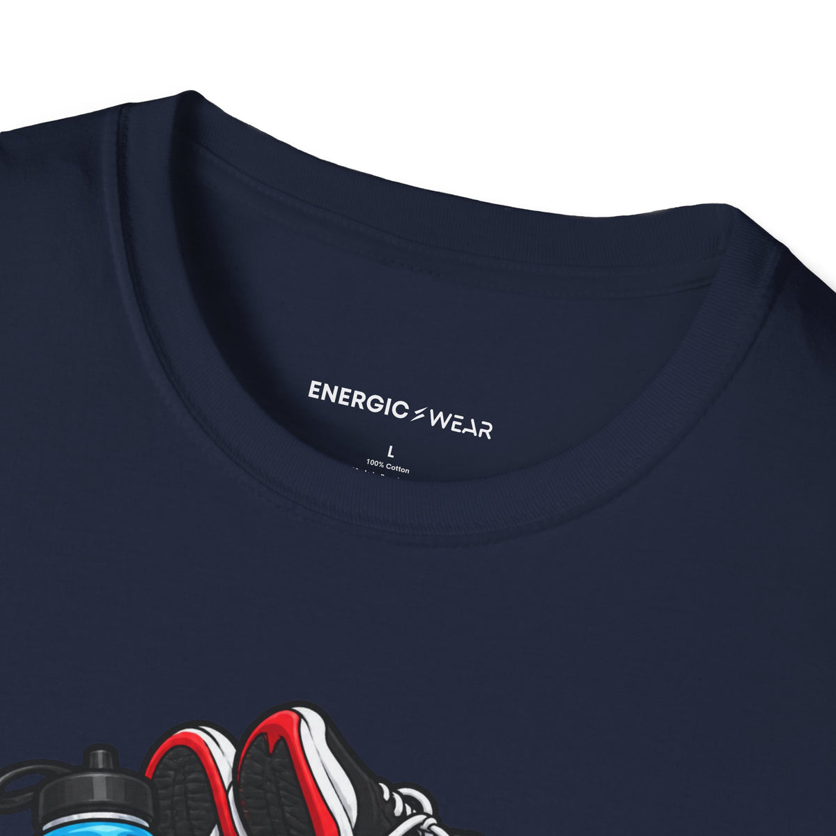 Graphic fitness T-shirt featuring the "I Need a Spotter for My Gym Bag" design.