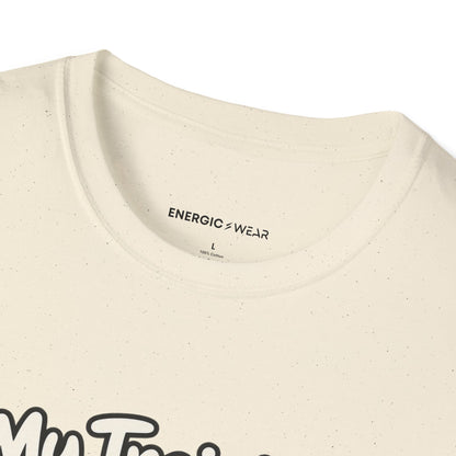 Graphic fitness T-shirt featuring the "My Training Buddy Stole the Last Strawberry" design.