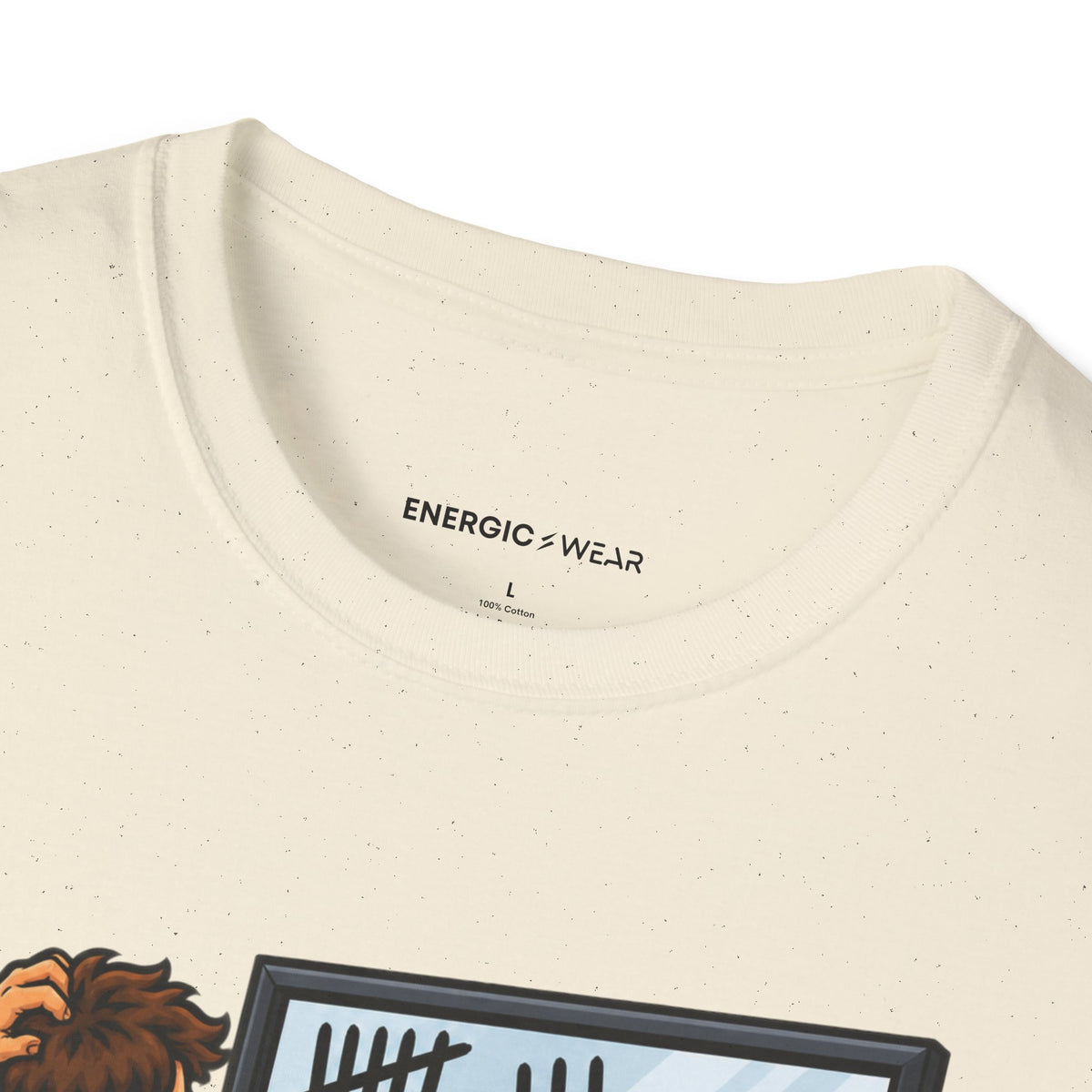 Graphic fitness T-shirt featuring the "The Mirror Caught Me Counting Wrong" design.