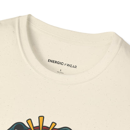Graphic fitness T-shirt featuring the "This Gym Bag Contains Emergency Noodles" design.