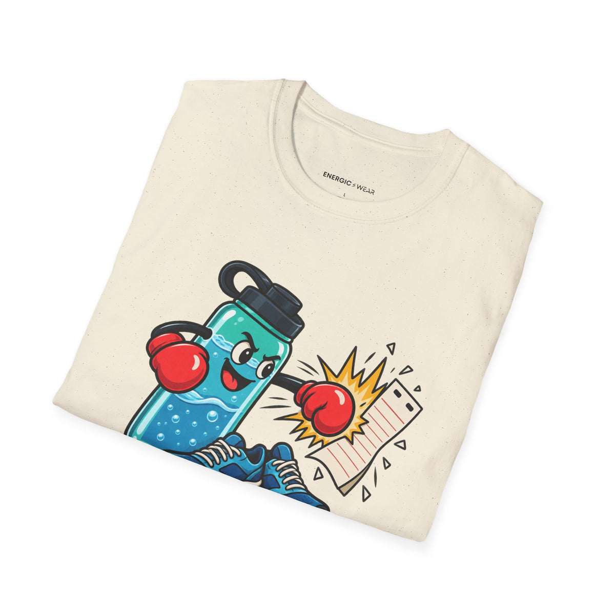 Graphic fitness T-shirt featuring the "My Reusable Bottle Has a Full-Time Job" design.