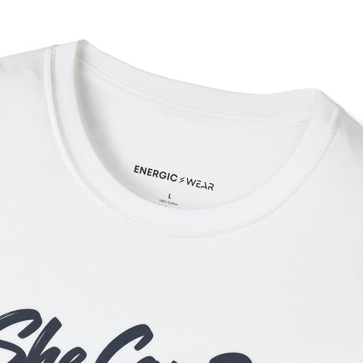 Graphic fitness T-shirt featuring the "She Can Be a Beginner at Fifty" design.