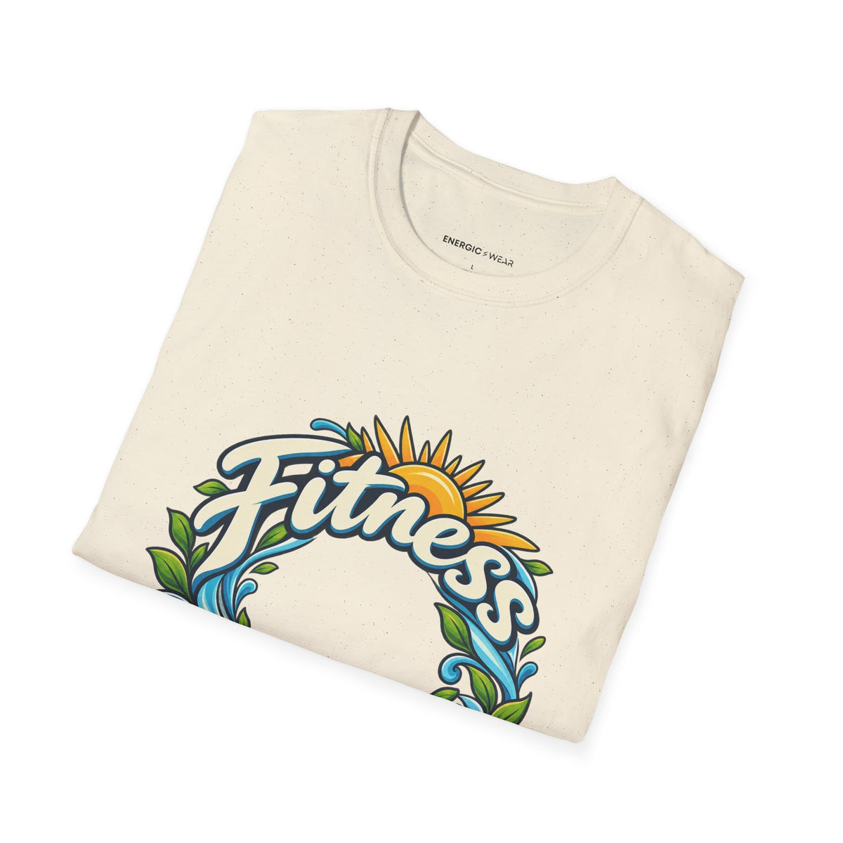 Graphic fitness T-shirt featuring the "Fitness Can Leave You Room to Breathe" design.