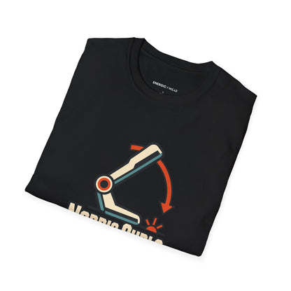 Graphic fitness T-shirt featuring the "Nordic Curls Keep Me Humble" design.