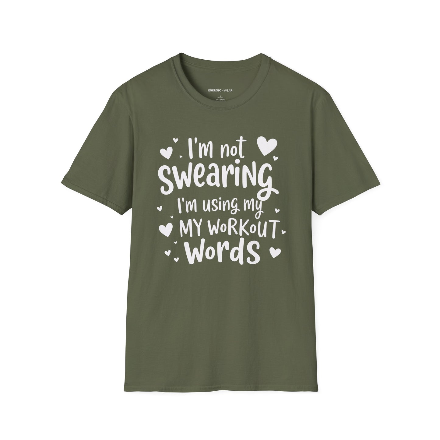 Im Not Swearing Im Using My Workout Words! Funny Fitness Tee