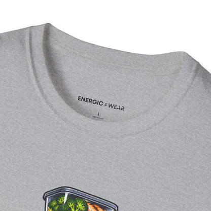 Graphic fitness T-shirt featuring the "The Meal Prep Containers Are Multiplying" design.