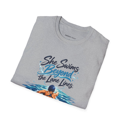 She Swims Beyond the Lane Lines T-Shirt
