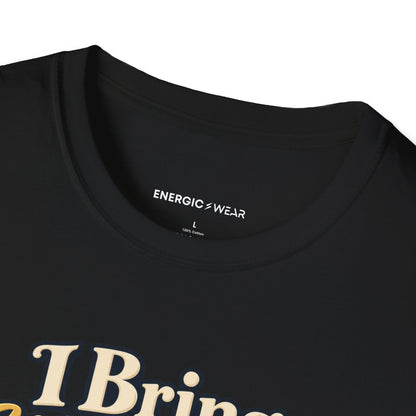 Graphic fitness T-shirt featuring the "I Bring My Nerves and Prayers to Training" design.