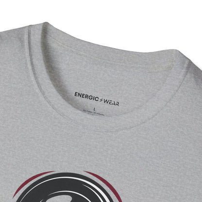 Graphic fitness T-shirt featuring the "Spin Now, Wine Later" design.
