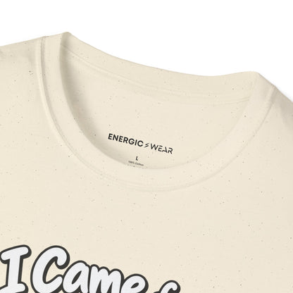 Graphic fitness T-shirt featuring the "I Came for Cardio and Joined a Conga Line" design.