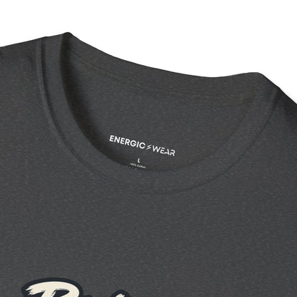 Graphic fitness T-shirt featuring the "Bring Patience to the Plateau" design.