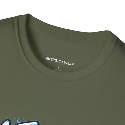 Graphic fitness T-shirt featuring the "A First Lap Is a Real Lap" design.