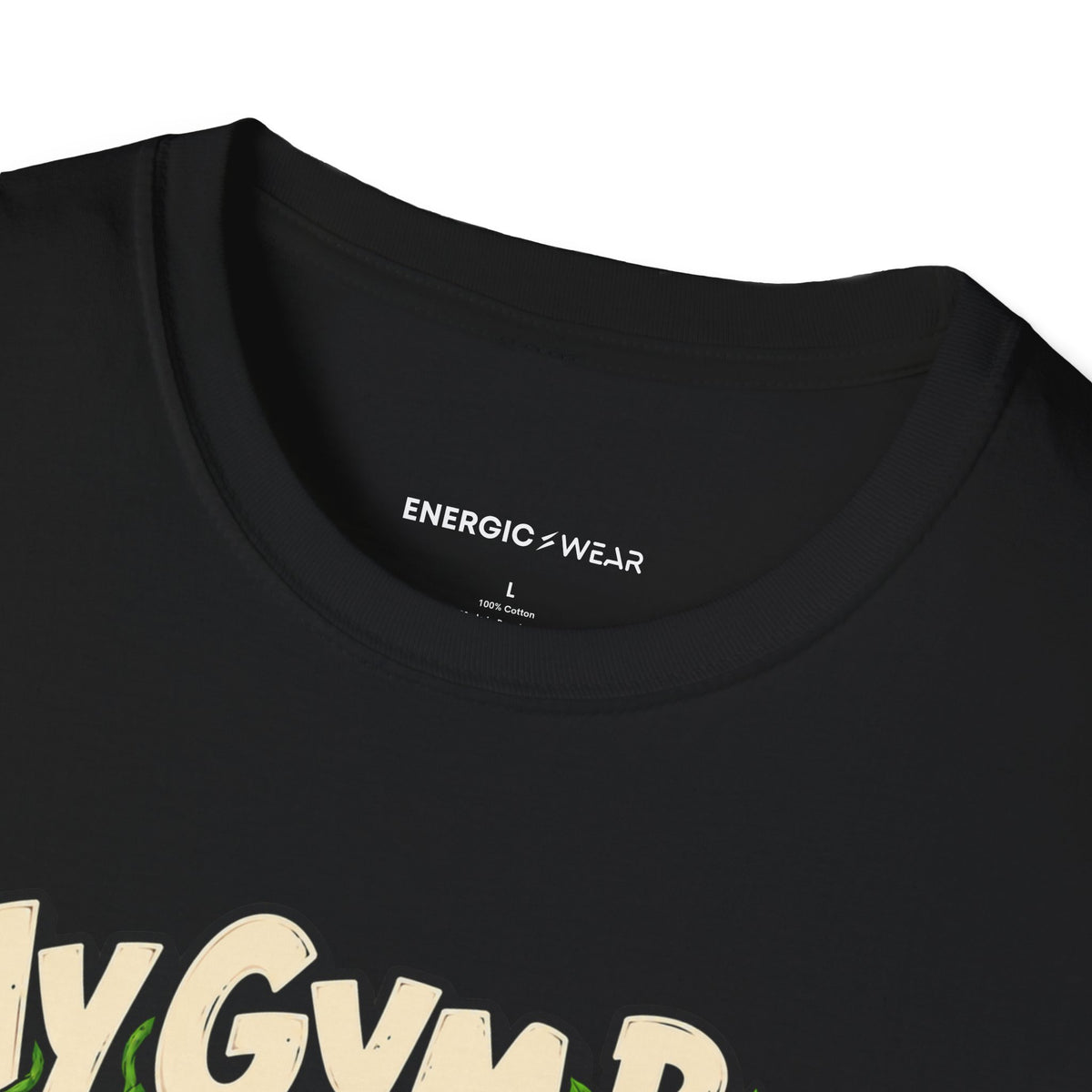 Graphic fitness T-shirt featuring the "My Gym Bag Has Its Own Ecosystem" design.