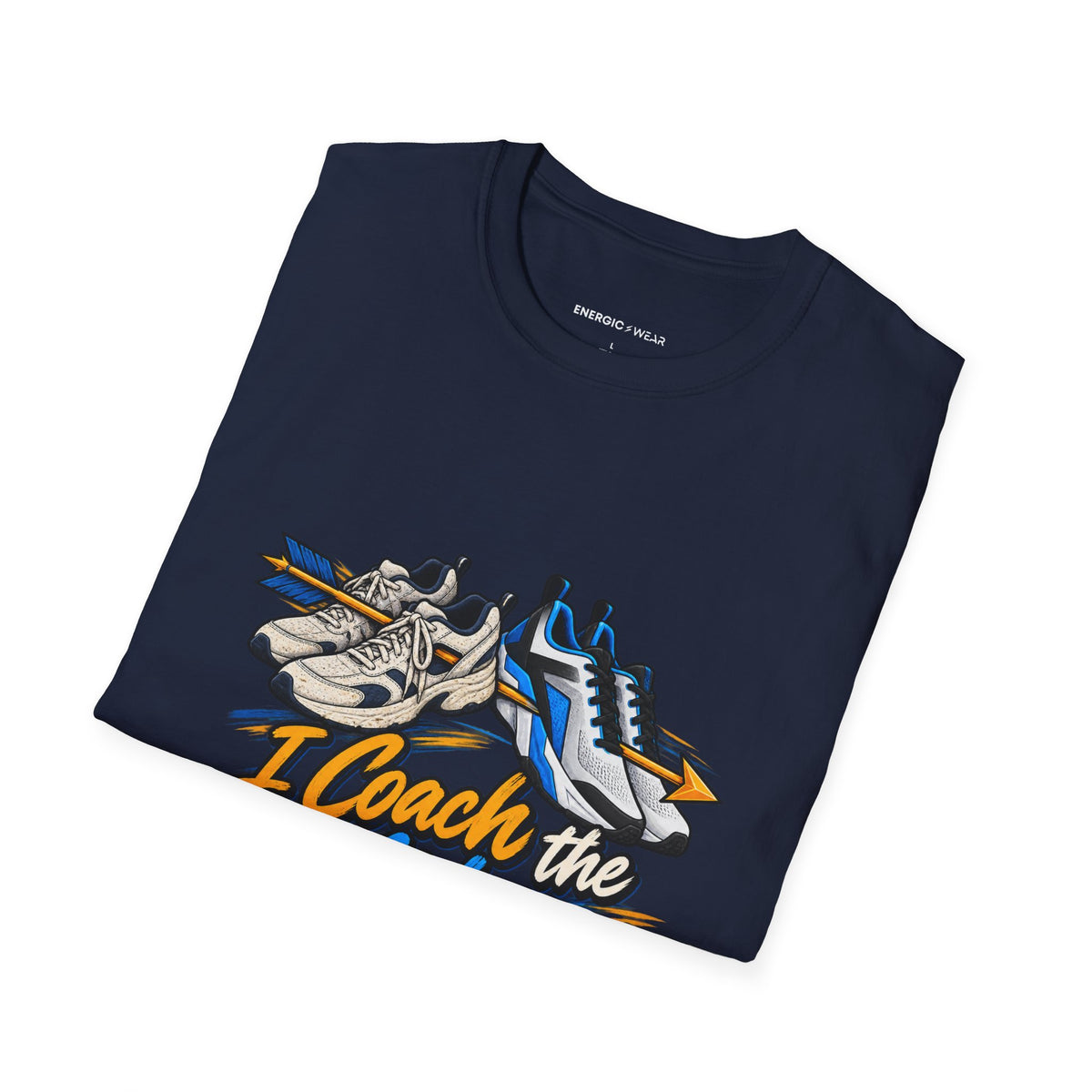 Graphic fitness T-shirt featuring the "I Coach the Confidence I Once Borrowed" design.