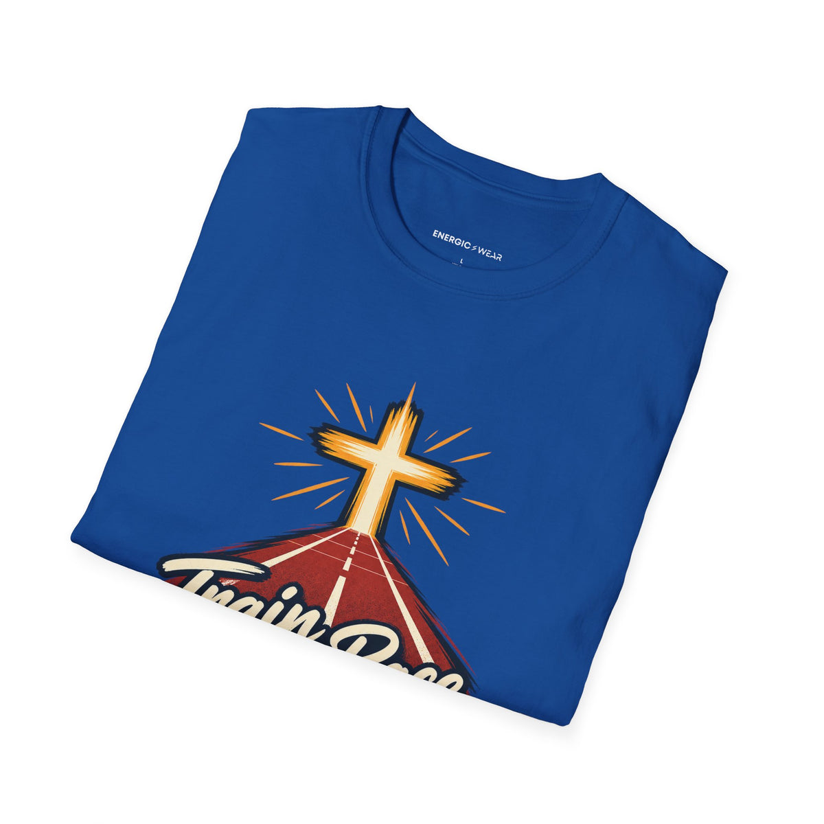Graphic fitness T-shirt featuring the "Train for the Race Live for the Calling" design.