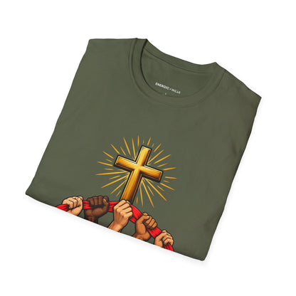 Graphic fitness T-shirt featuring the "Use the Strength Share the Credit" design.