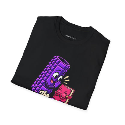 Graphic fitness T-shirt featuring the "The Foam Roller Knows My Secrets" design.