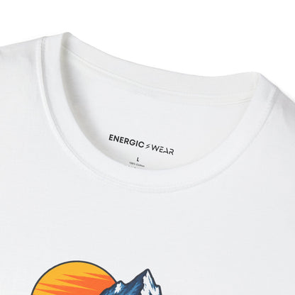 Graphic fitness T-shirt featuring the "That Mountain Trip Has My Training Attention" design.