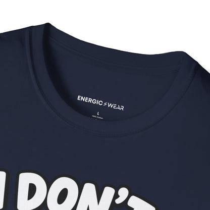 Graphic fitness T-shirt featuring the "I Don't Run, I Take Brisk Walks to the Fridge" design.
