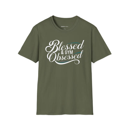 Blessed And Gym Obsessed Tshirt - Motivational Workout Tee