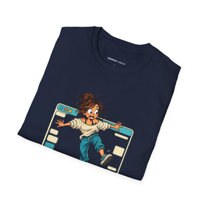 Graphic fitness T-shirt featuring the "My Balance Is Still in Beta" design.