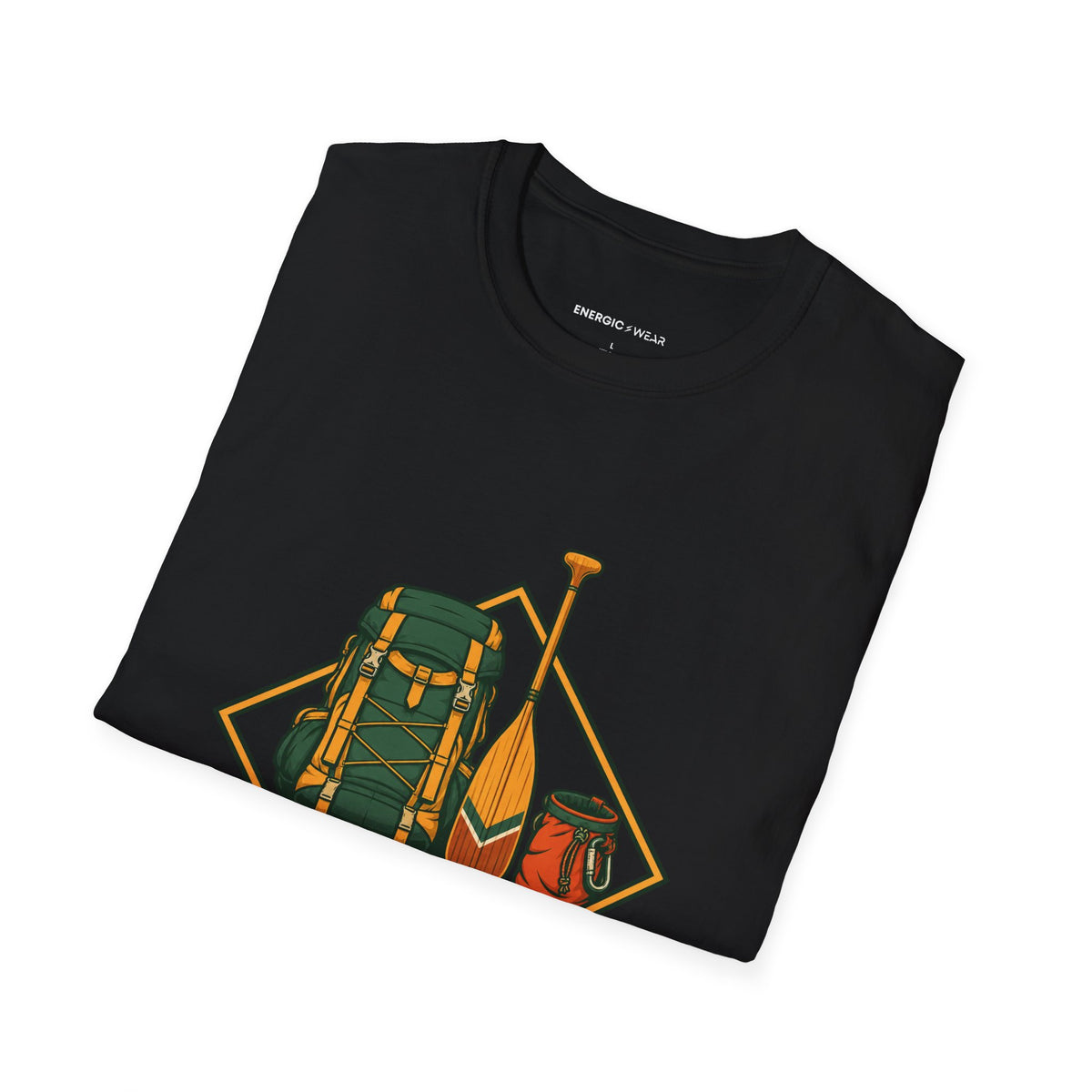 Graphic fitness T-shirt featuring the "I Carry My Own Adventure Gear" design.