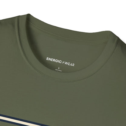 Graphic fitness T-shirt featuring the "Stretch Into the Space You Have" design.