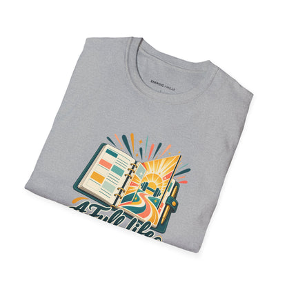 Graphic fitness T-shirt featuring the "A Full Life Has Room for Her Workout" design.
