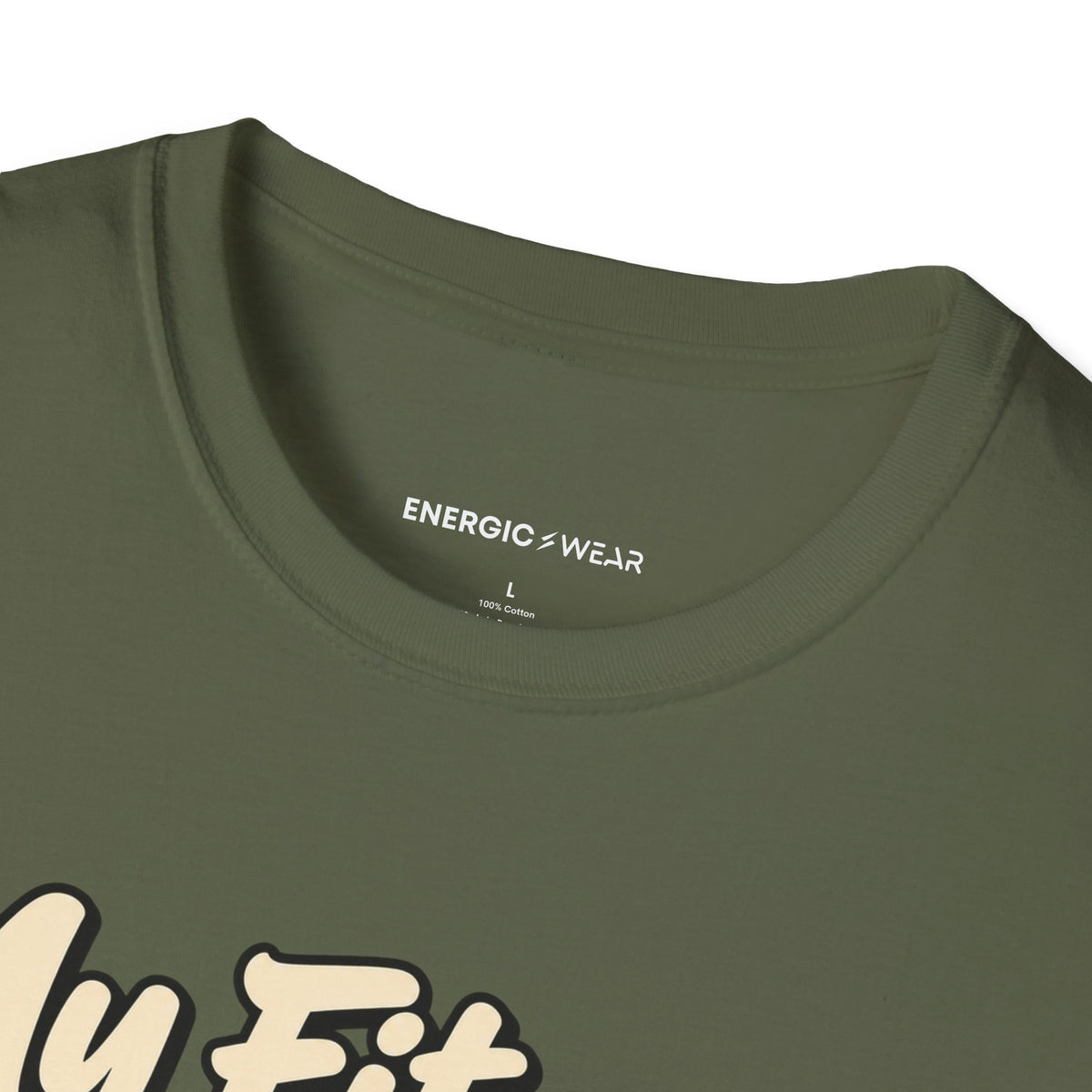 Graphic fitness T-shirt featuring the "My Fitness Has an Off Switch" design.
