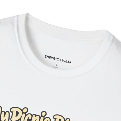 Graphic fitness T-shirt featuring the "My Picnic Blanket Has a Cooldown Reservation" design.