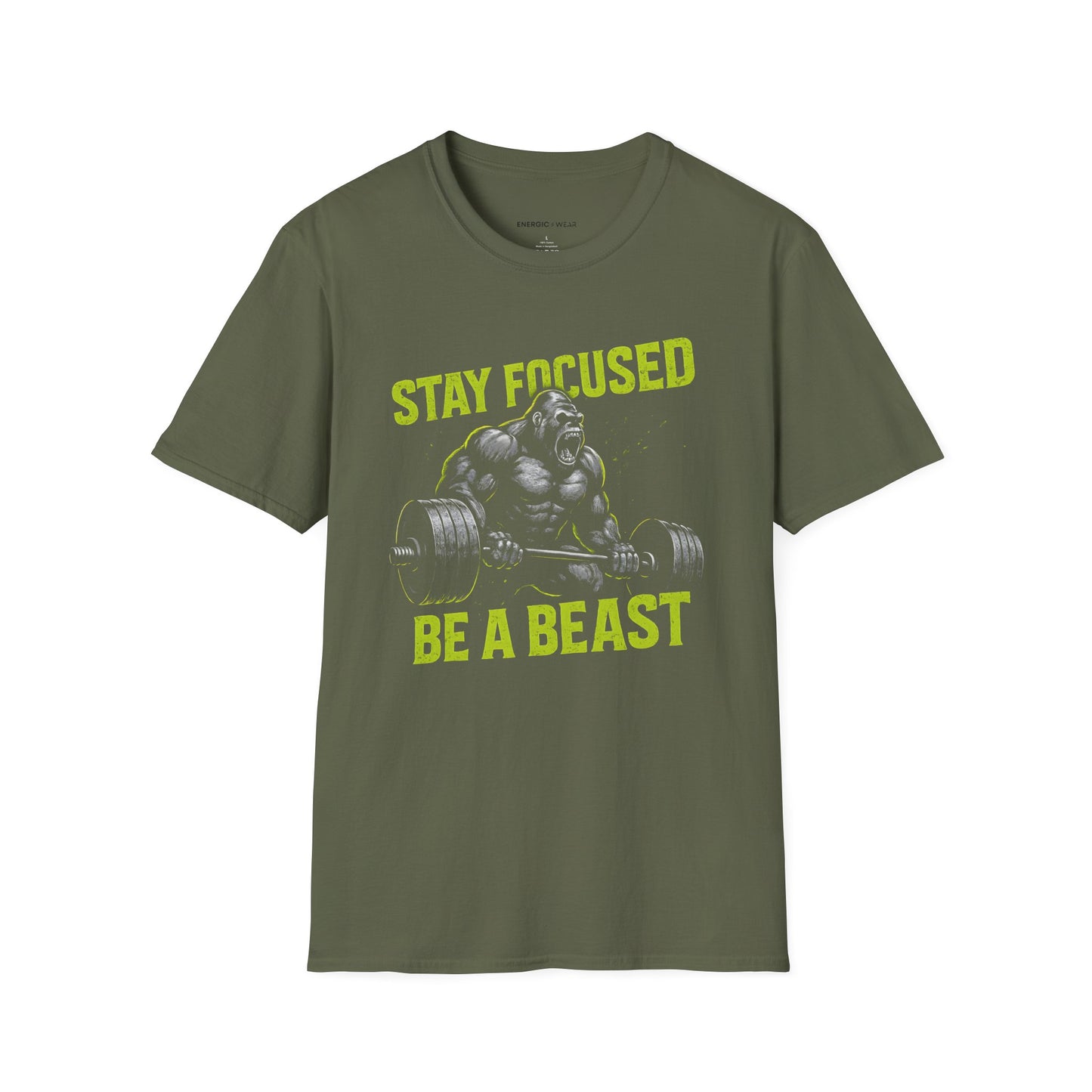 Stay Focused Be A Beast - Fitness Motivational Tee