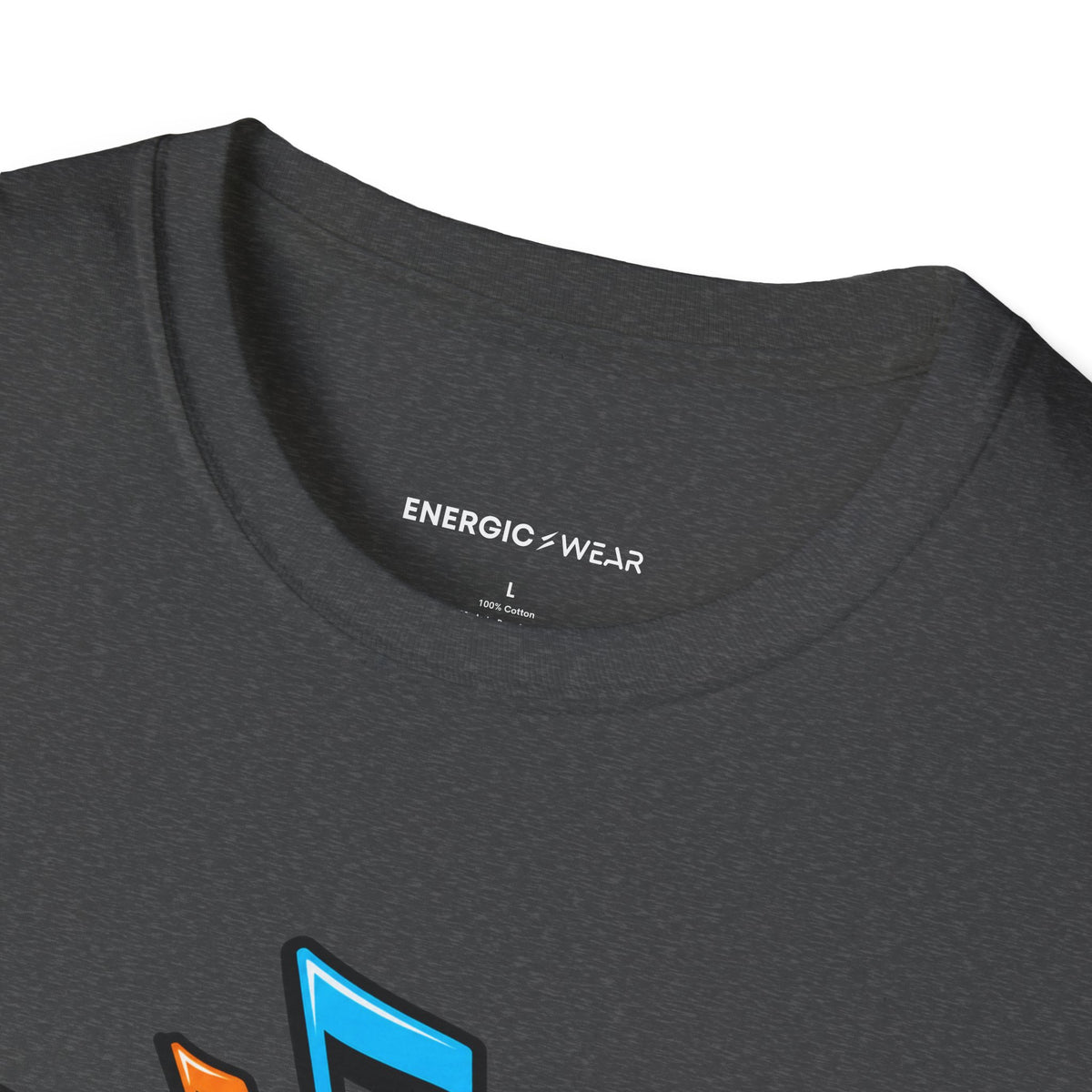 Graphic fitness T-shirt featuring the "Let the Music Meet Your Courage" design.