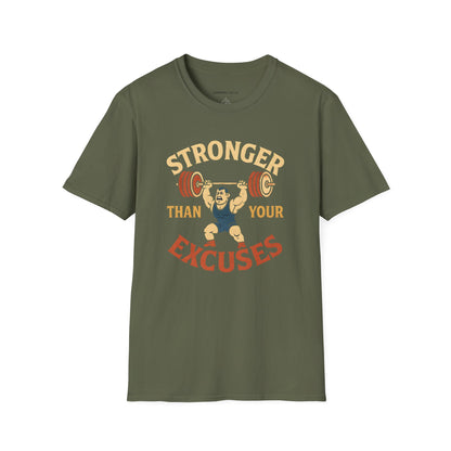 Stronger Than Your Excuses - Fitness Motivational Tee
