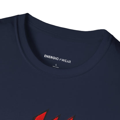 Graphic fitness T-shirt featuring the "My Tempo Has Teeth" design.