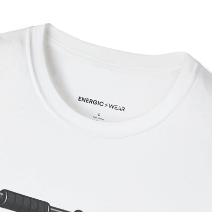 Graphic fitness T-shirt featuring the "My Pull-Up Bar Is Reviewing My Application" design.