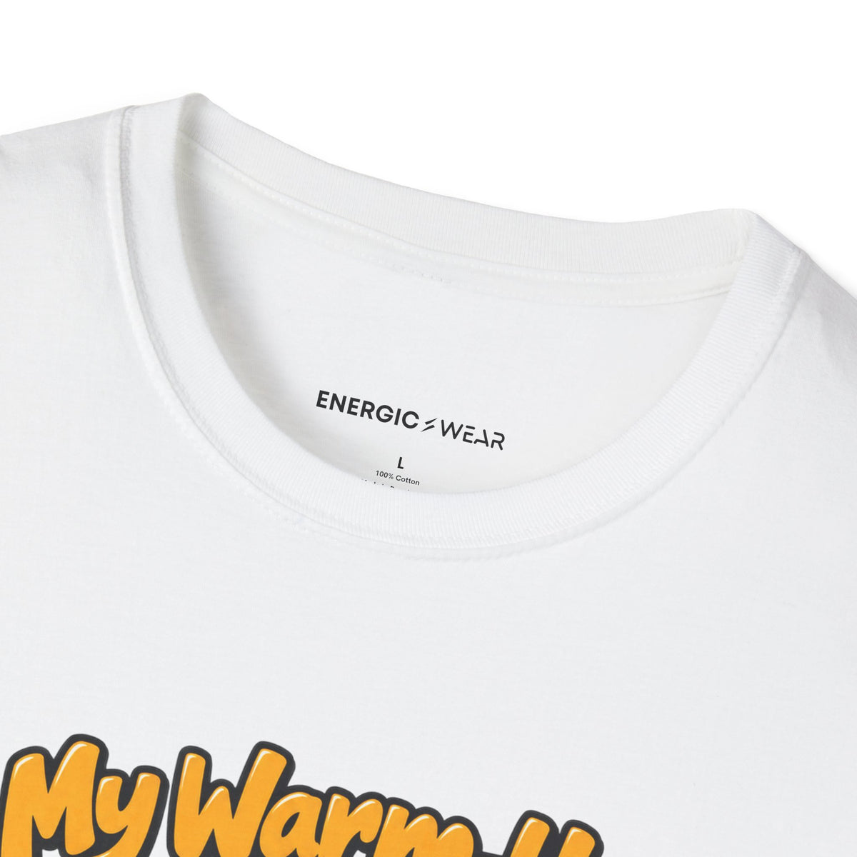 Graphic fitness T-shirt featuring the "My Warm-Up Took the Scenic Route" design.