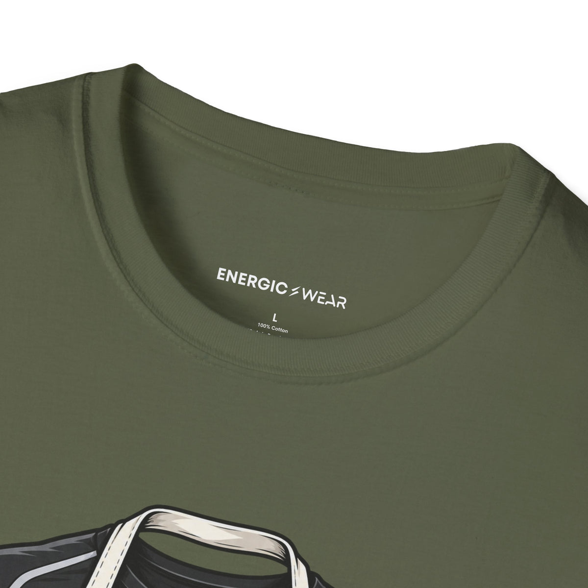 Graphic fitness T-shirt featuring the "My Apron Fits Over My Gym Clothes" design.