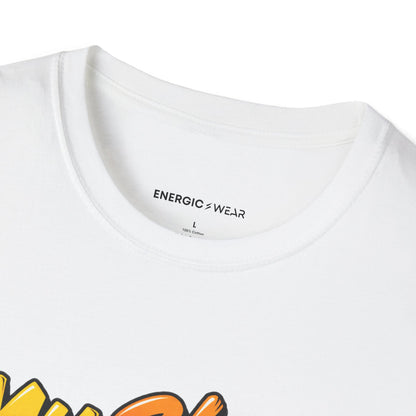 Graphic fitness T-shirt featuring the "My Shoes Squeak with Confidence" design.