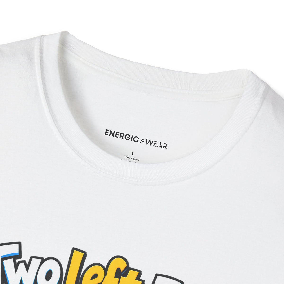 Graphic fitness T-shirt featuring the "Two Left Feet Met the Agility Ladder" design.