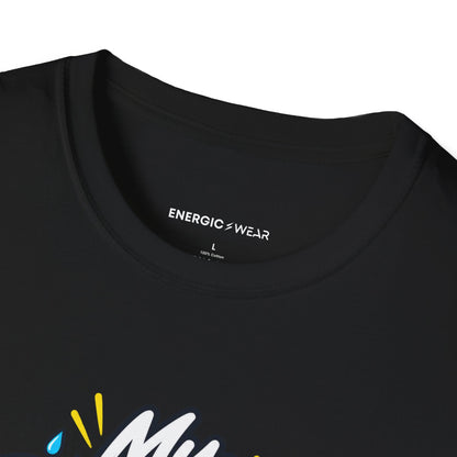 Graphic fitness T-shirt featuring the "My Rainy-Day Effort Still Counts" design.
