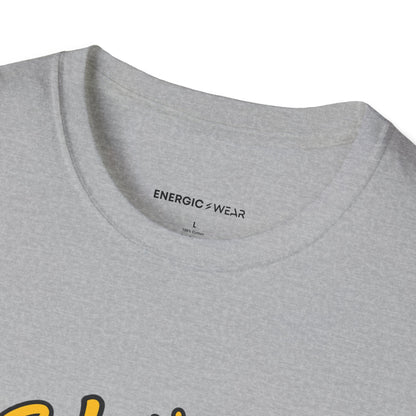 Graphic fitness T-shirt featuring the "A Balanced Plate Has Room for Joy" design.