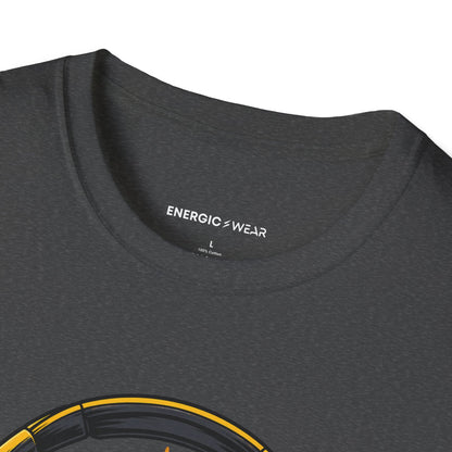 Graphic fitness T-shirt featuring the "Worship Has a Place on My Playlist" design.