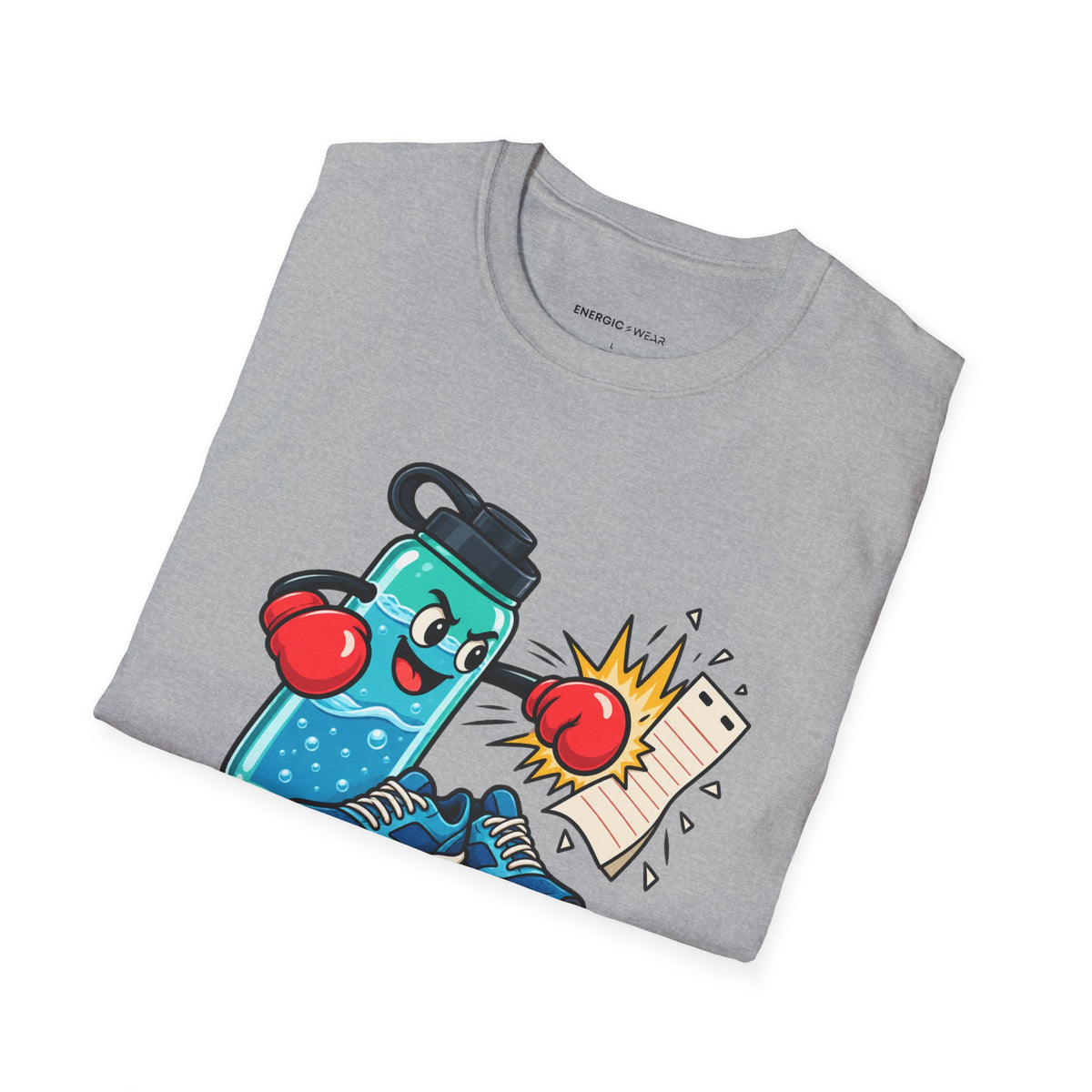 Graphic fitness T-shirt featuring the "My Reusable Bottle Has a Full-Time Job" design.