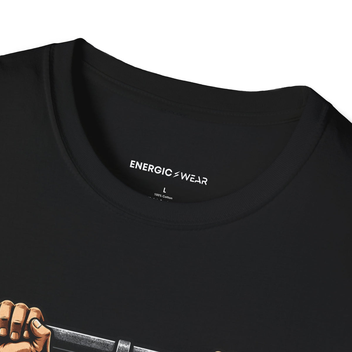 Graphic fitness T-shirt featuring the "Hang Time Earned by Hand" design.