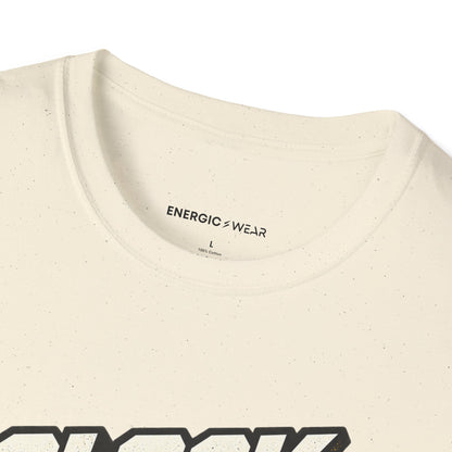 Graphic fitness T-shirt featuring the "Clock Out, Lock In" design.
