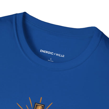 Graphic fitness T-shirt featuring the "An Open Heart and a Ready Pair of Shoes" design.