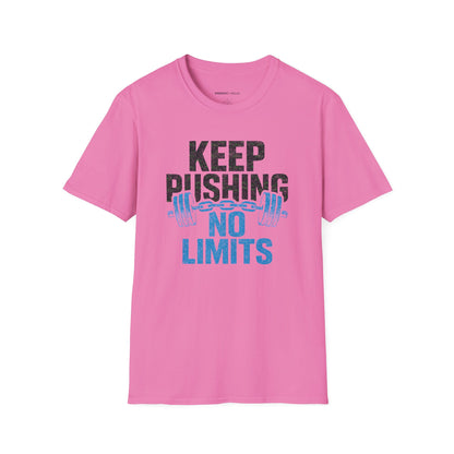 Keep Pushing No Limits - Fitness Motivational Tee