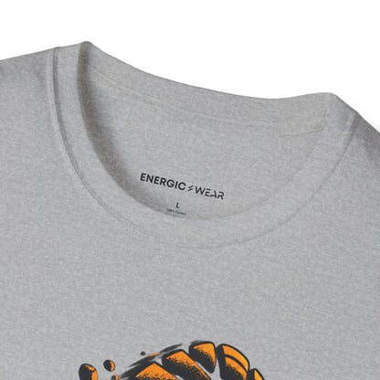 Graphic fitness T-shirt featuring the "Training Gives My Ambition Footprints" design.
